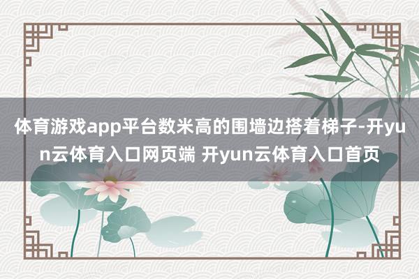 体育游戏app平台数米高的围墙边搭着梯子-开yun云体育入口网页端 开yun云体育入口首页